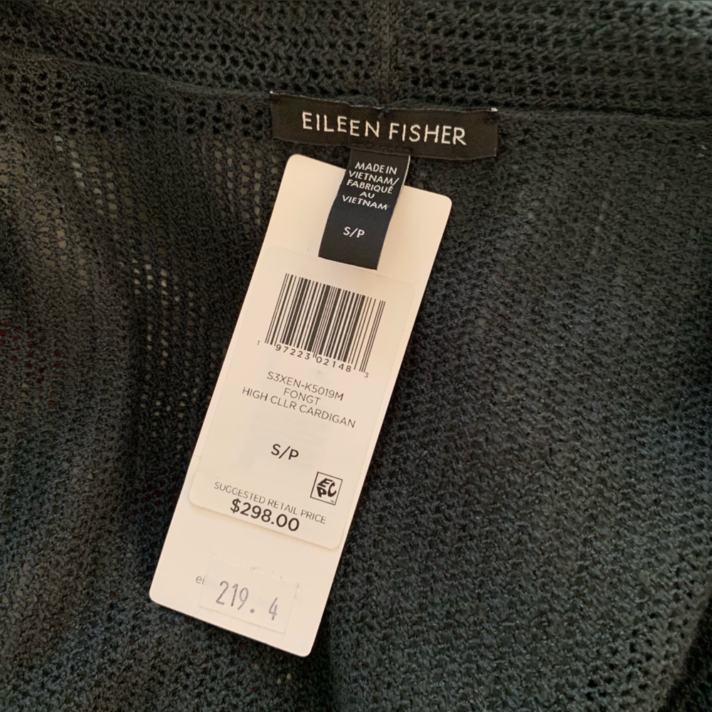 LAST CHACE SALE 
Eileen Fisher Linen Blend Cardigan NWT S - Picture 3 of 4